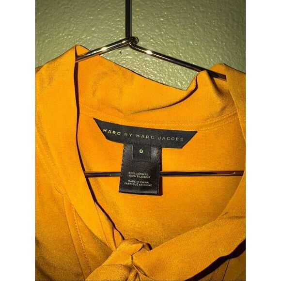 Silk Marc Jacob’s Mustard Blouse *note - Picture 3 of 16